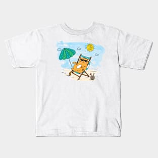 Beach Cat Kids T-Shirt